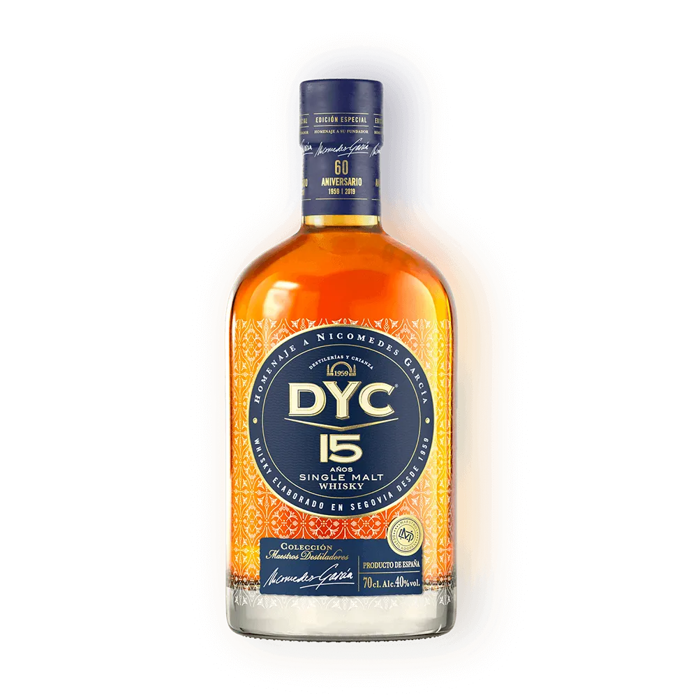 Botella Frente 15 Año Whisky DYC